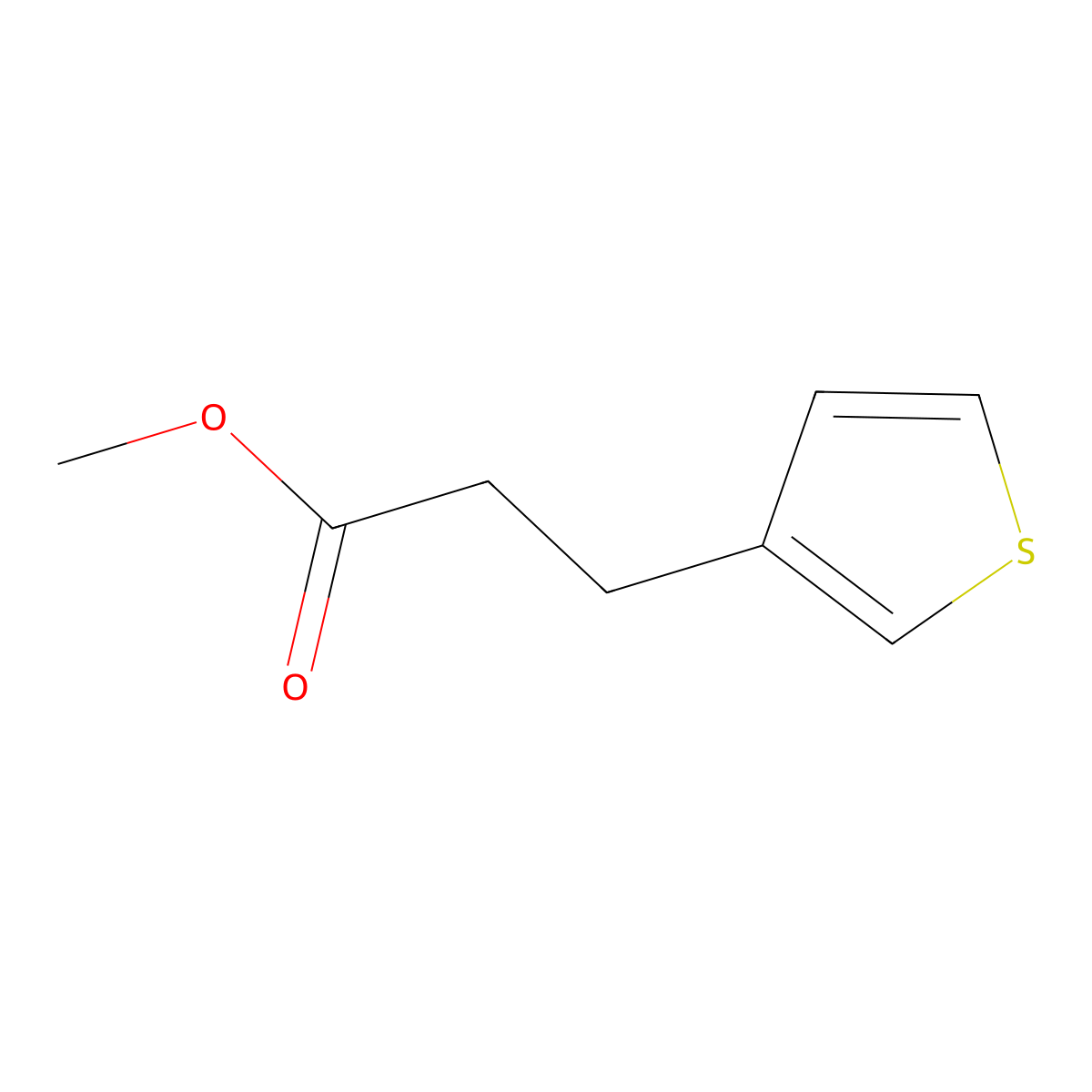 Methyl 3-(thiophen-3-yl)propanoate molecular structure, CAS 179932-05-9