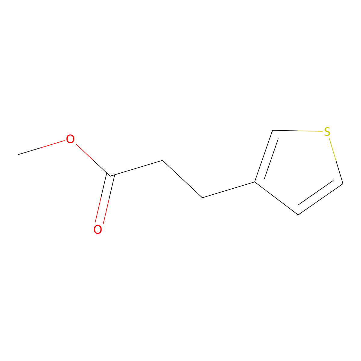 Methyl 3-(thiophen-3-yl)propanoate molecular structure, CAS 179932-05-9