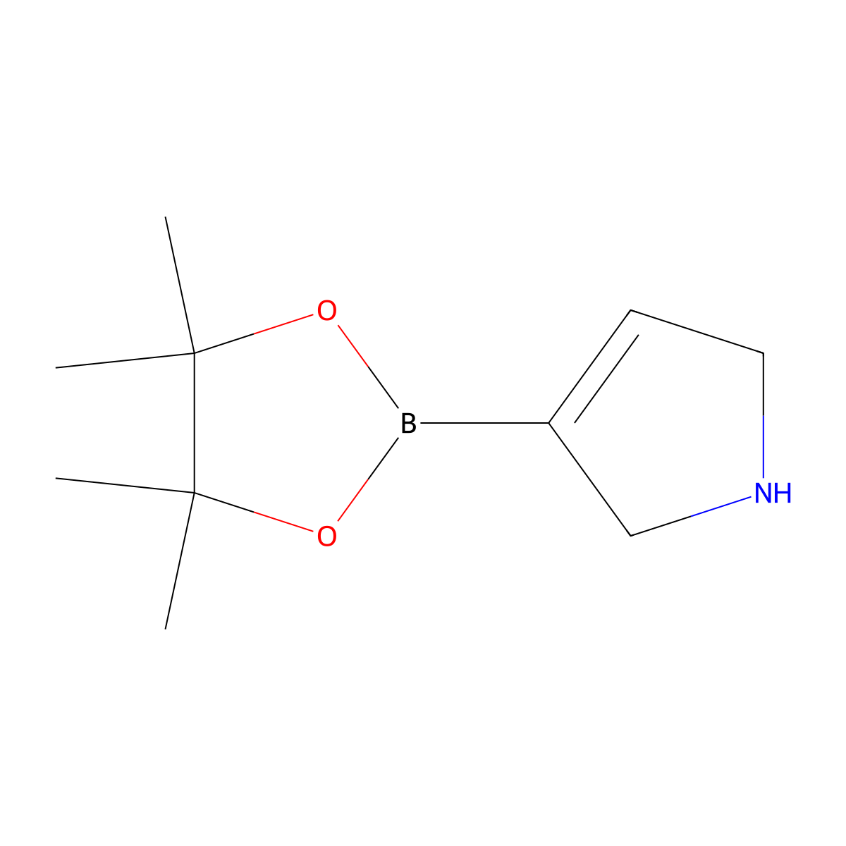 3-(Tetramethyl-1,3,2-dioxaborolan-2-YL)-2,5-dihydro-1H-pyrrole molecular structure, CAS 1799330-80-5
