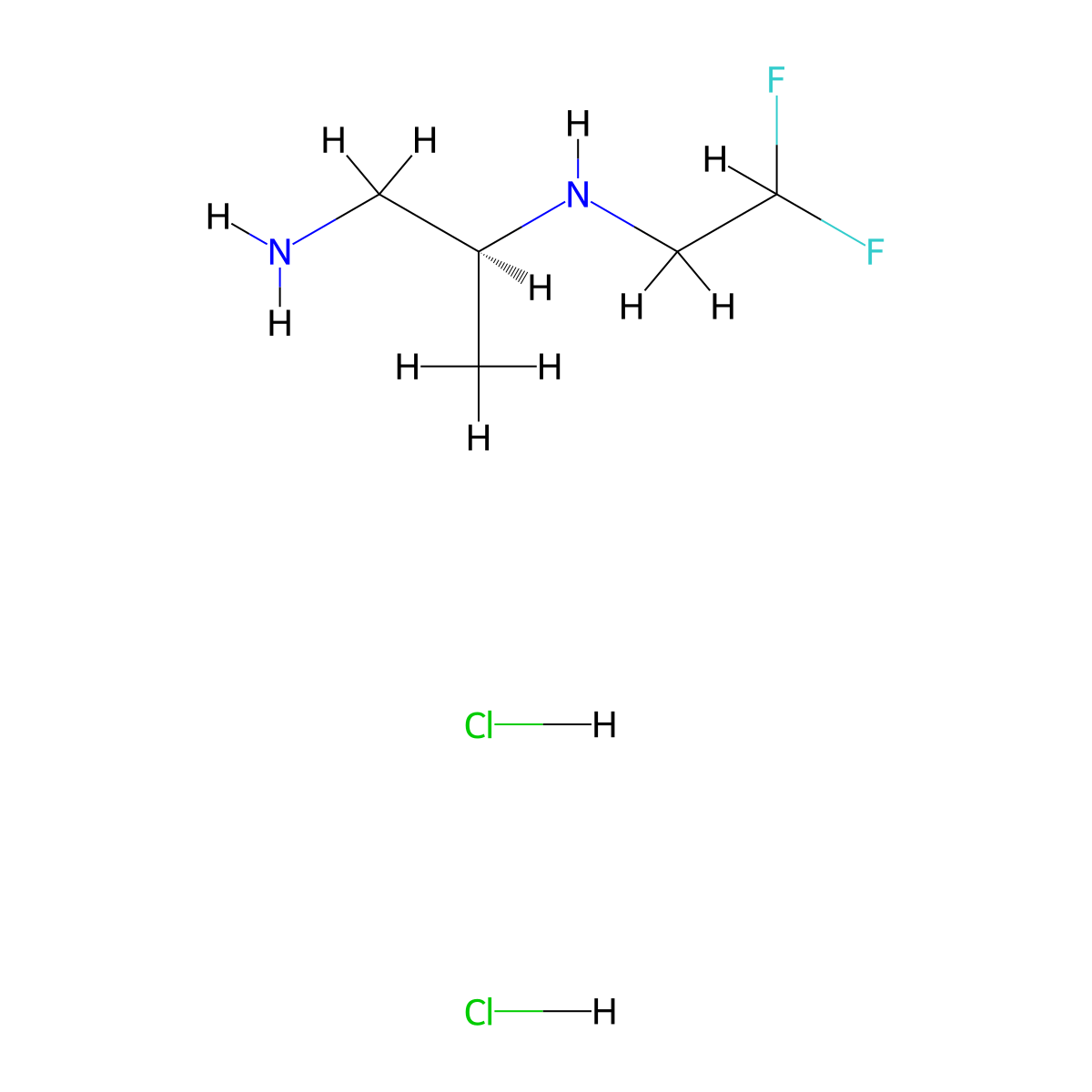 [(2S)-1-aminopropan-2-yl](2,2-difluoroethyl)amine dihydrochloride molecular structure, CAS 1799374-54-1