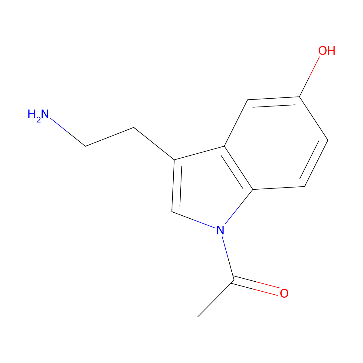 Indol-5-ol, 1-acetyl-3-(2-aminoethyl)- molecular structure, CAS 17994-17-1