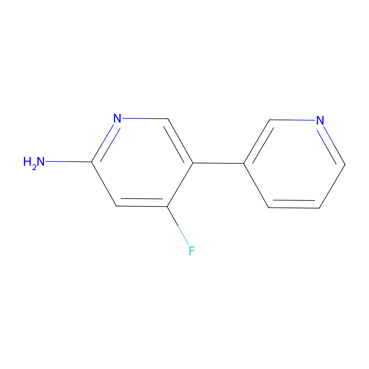 4-Fluoro-[3,3'-bipyridin]-6-amine molecular structure, CAS 1799404-16-2