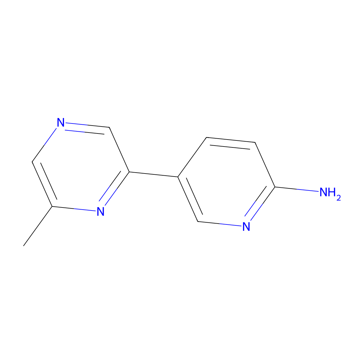 5-(6-Methyl-2-pyrazinyl)-2-pyridinamine molecular structure, CAS 1799404-21-9