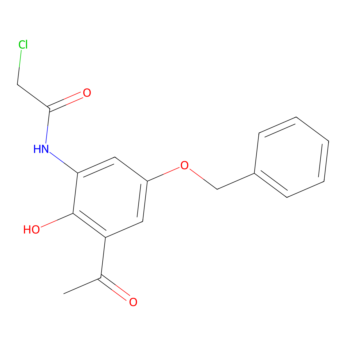 N-(3-Acetyl-5-(benzyloxy)-2-hydroxyphenyl)-2-chloroacetamide molecular structure, CAS 1799412-36-4