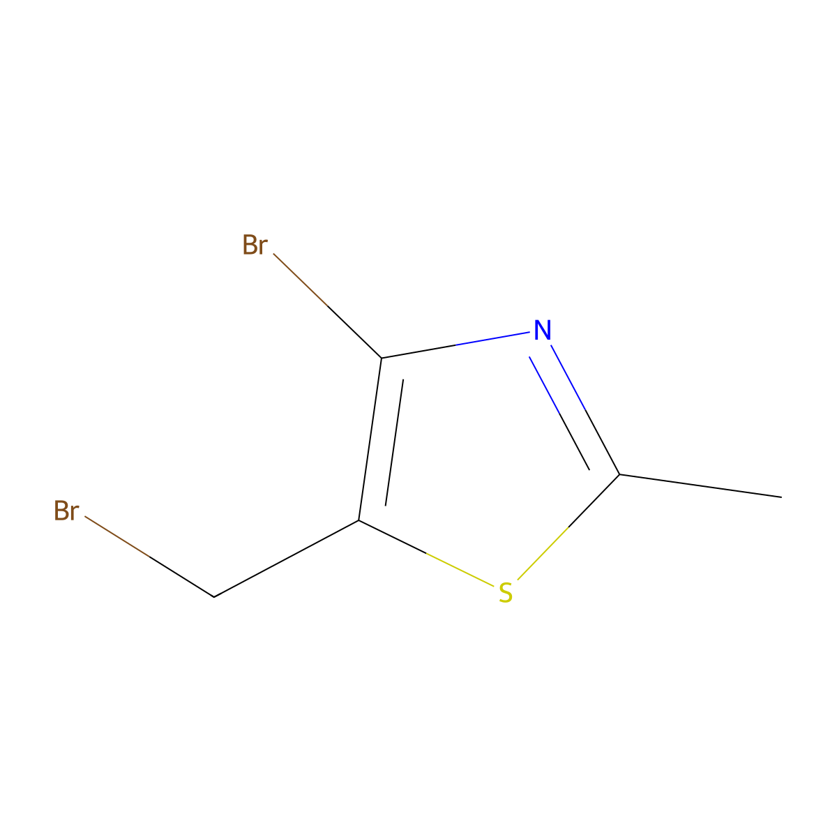 4-Bromo-5-(bromomethyl)-2-methylthiazole molecular structure, CAS 1799412-37-5