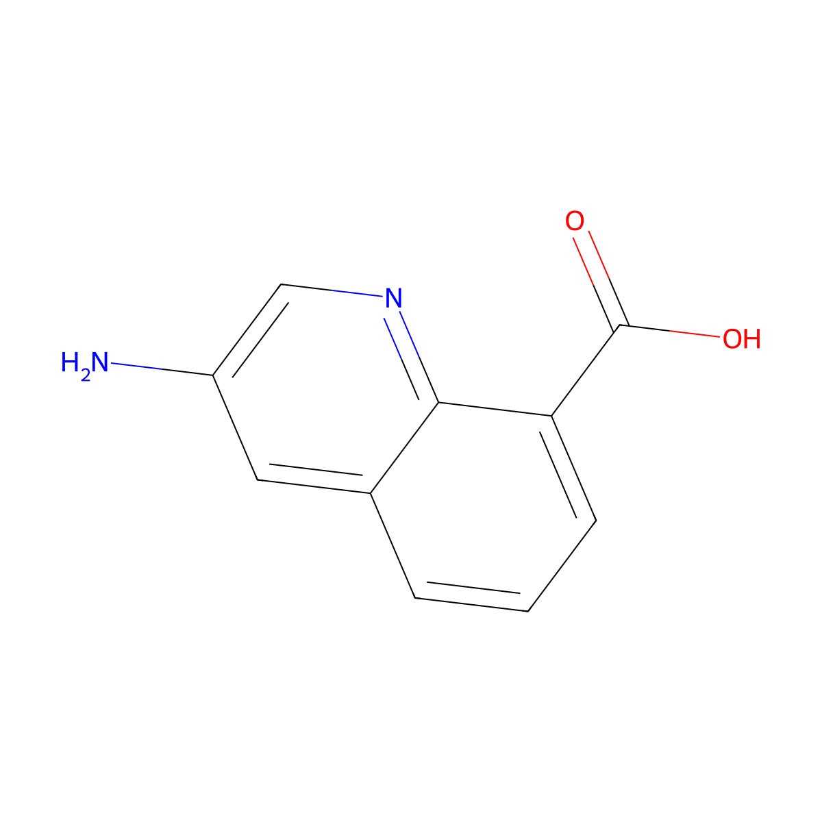 3-Aminoquinoline-8-carboxylic acid molecular structure, CAS 1799412-39-7