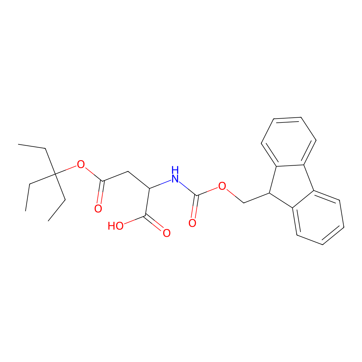 N-Fmoc-L-aspartic acid 4-(1,1-diethylpropyl) ester molecular structure, CAS 1799418-01-1