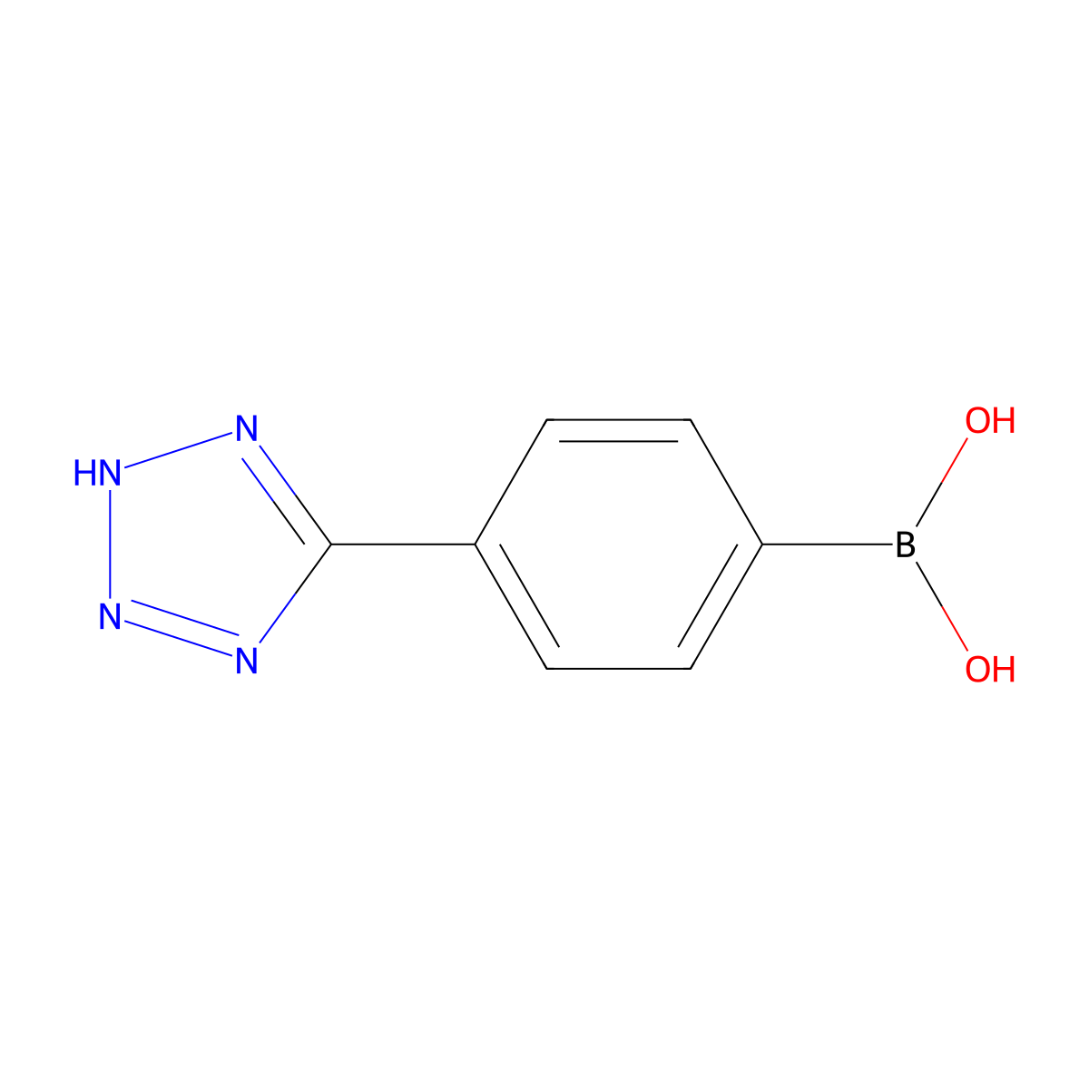 4-(Tetrazol-5-yl)phenylboronic acid molecular structure, CAS 179942-55-3