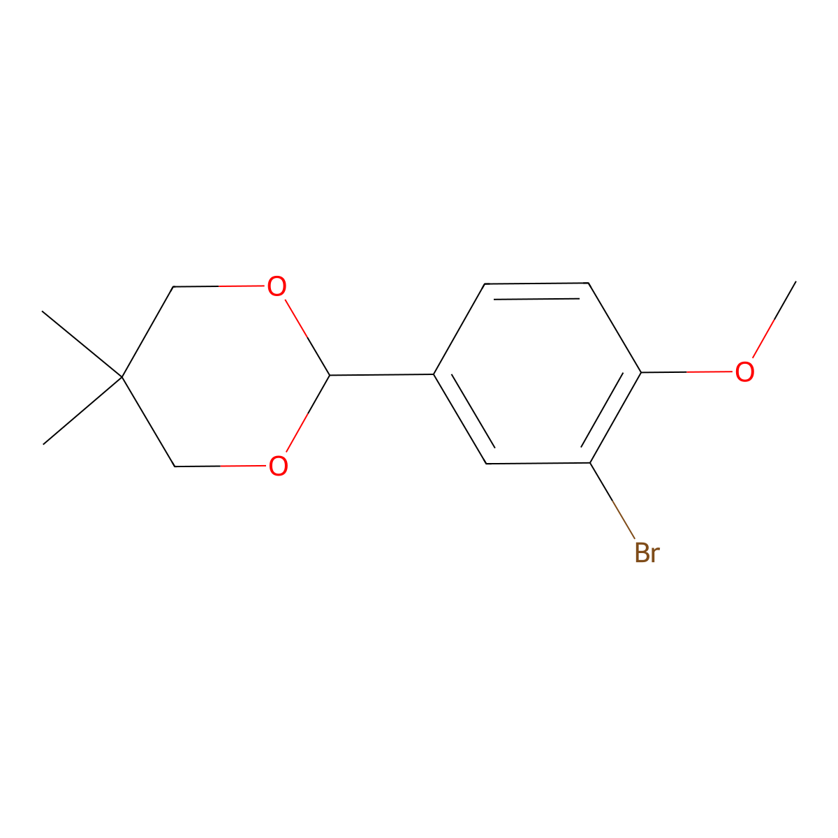 2-(3-Bromo-4-methoxyphenyl)-5,5-dimethyl-1,3-dioxane molecular structure, CAS 179942-58-6