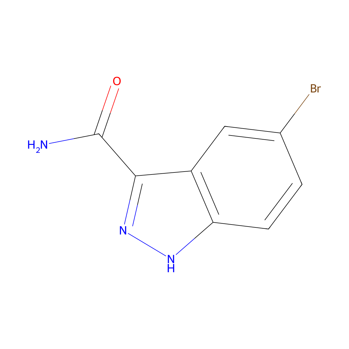 5-bromo-1H-indazole-3-carboxamide molecular structure, CAS 1799421-04-7