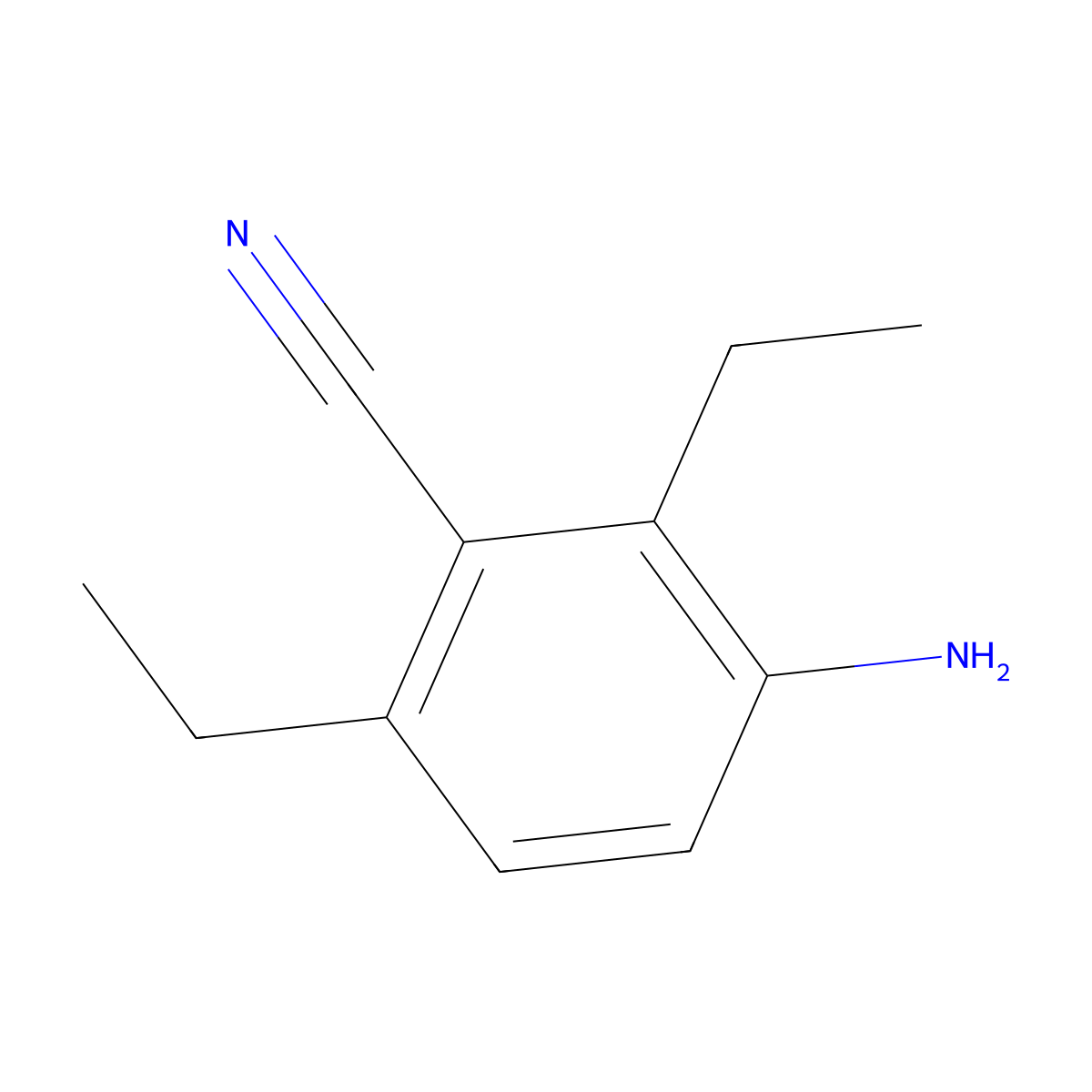 3-Amino-2,6-diethylbenzonitrile molecular structure, CAS 1799421-06-9