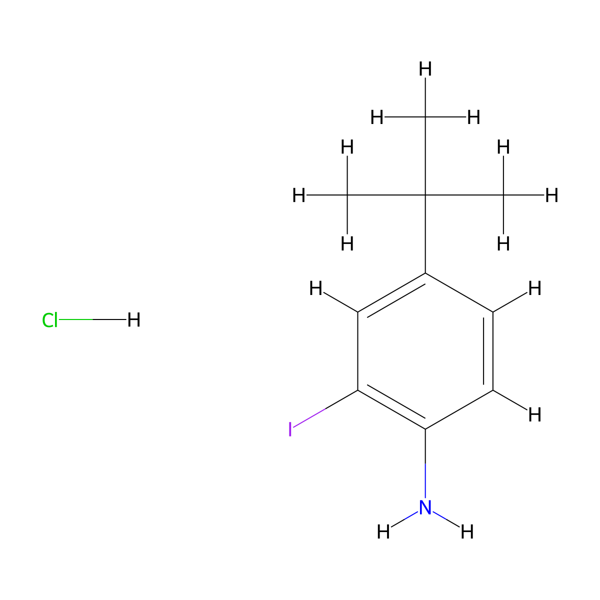 4-(tert-Butyl)-2-iodoaniline hydrochloride molecular structure, CAS 1799421-08-1