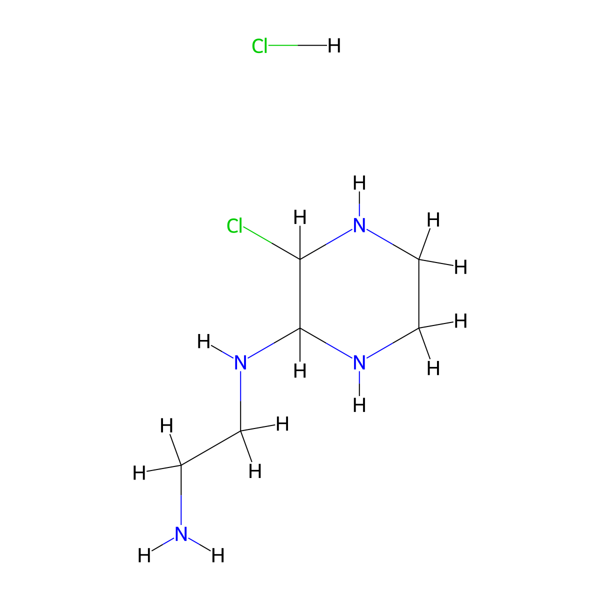N1-(3-Chloropiperazin-2-yl)ethane-1,2-diamine hydrochloride molecular structure, CAS 1799421-11-6
