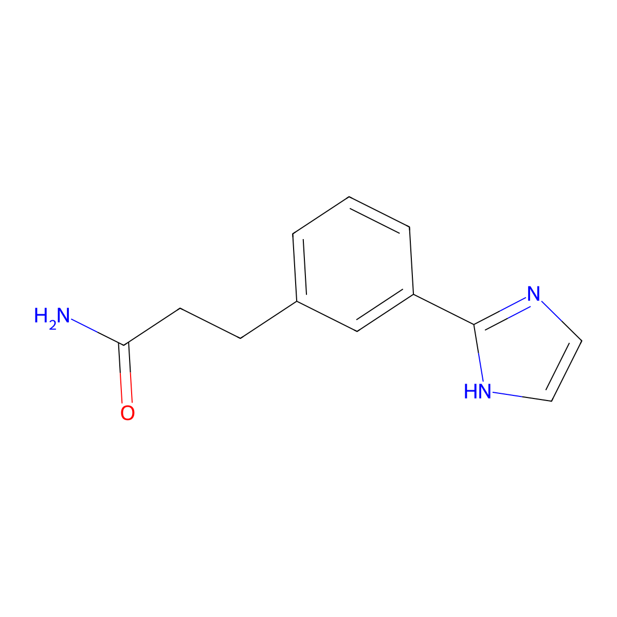 3-(3-(1H-Imidazol-2-yl)phenyl)propanamide molecular structure, CAS 1799421-12-7