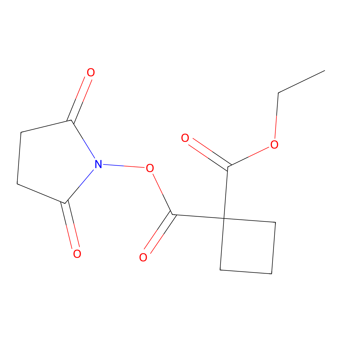 1-(2,5-Dioxo-1-pyrrolidinyl) 1-ethyl 1,1-cyclobutanedicarboxylate molecular structure, CAS 1799421-50-3