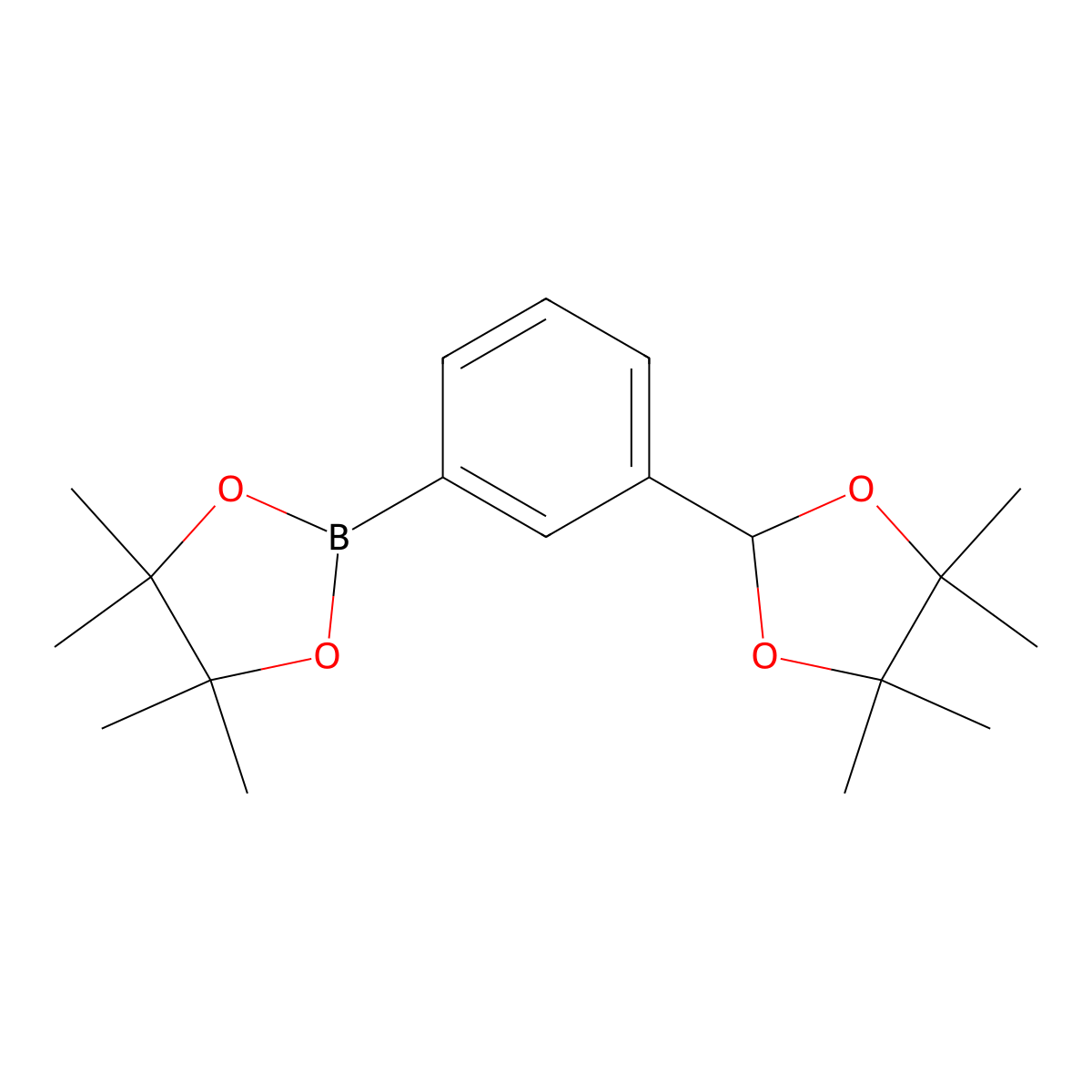 4,4,5,5-Tetramethyl-2-[3-(4,4,5,5-tetramethyl-1,3-dioxolan-2-yl)phenyl]-1,3,2-dioxaborolane molecular structure, CAS 1799424-98-8