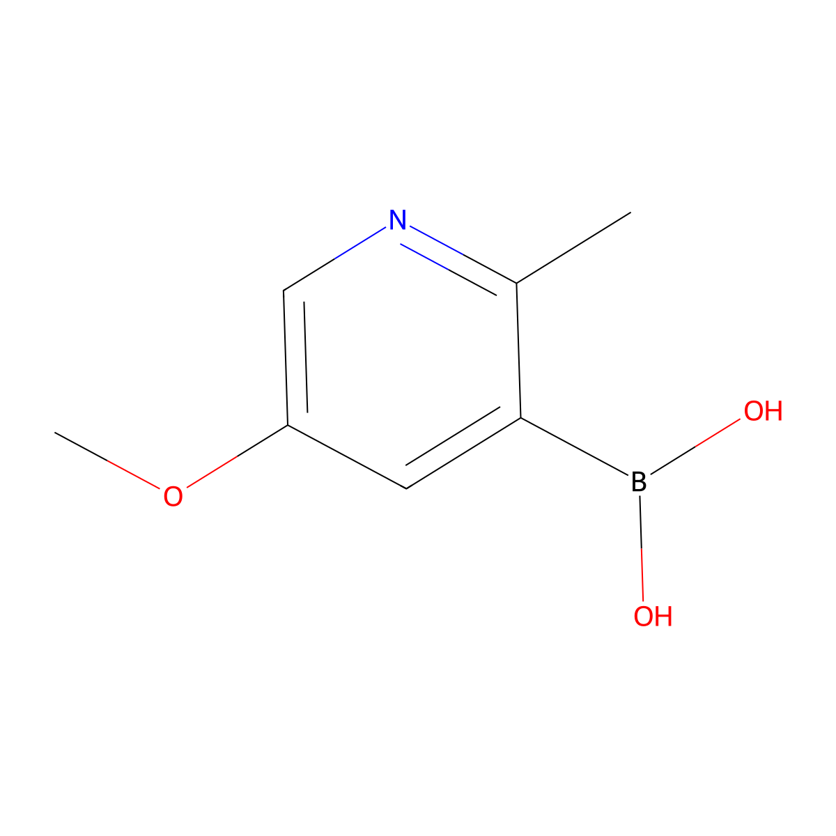 (5-Methoxy-2-methylpyridin-3-yl)boronic acid molecular structure, CAS 1799426-52-0