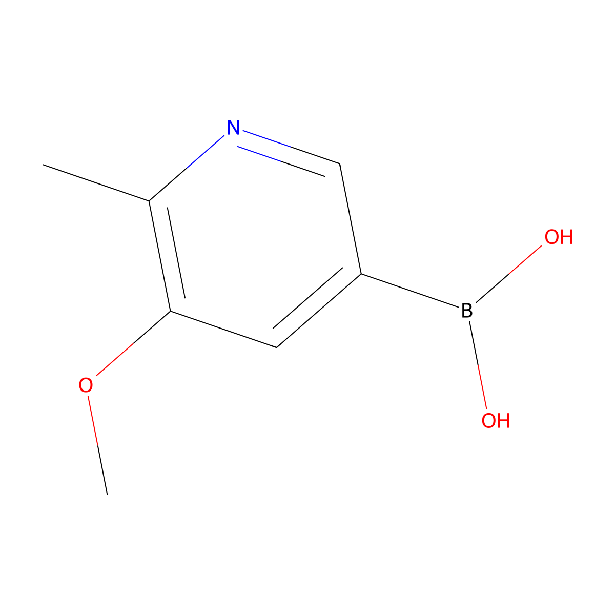 (5-Methoxy-6-methylpyridin-3-yl)boronic acid molecular structure, CAS 1799426-61-1