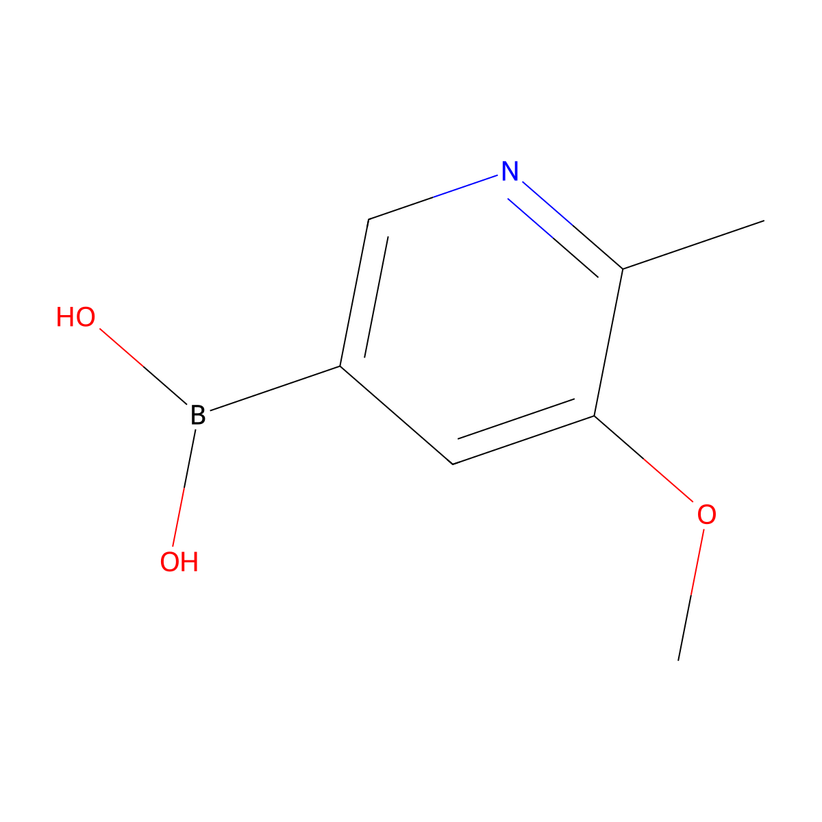 (5-Methoxy-6-methylpyridin-3-yl)boronic acid molecular structure, CAS 1799426-61-1