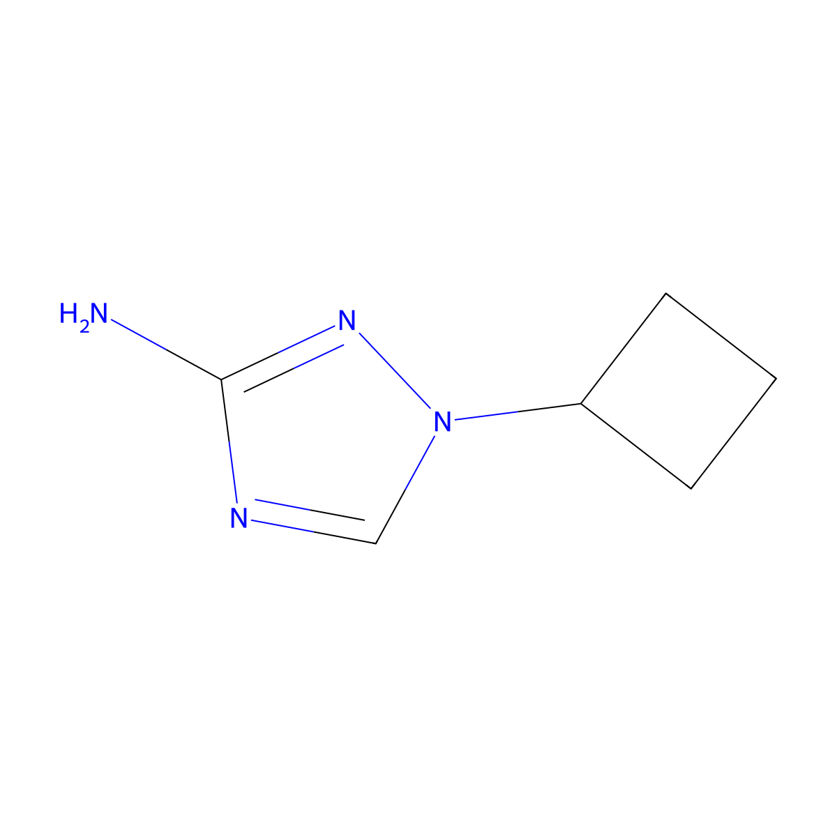 1-Cyclobutyl-1H-1,2,4-triazol-3-amine molecular structure, CAS 1799427-32-9
