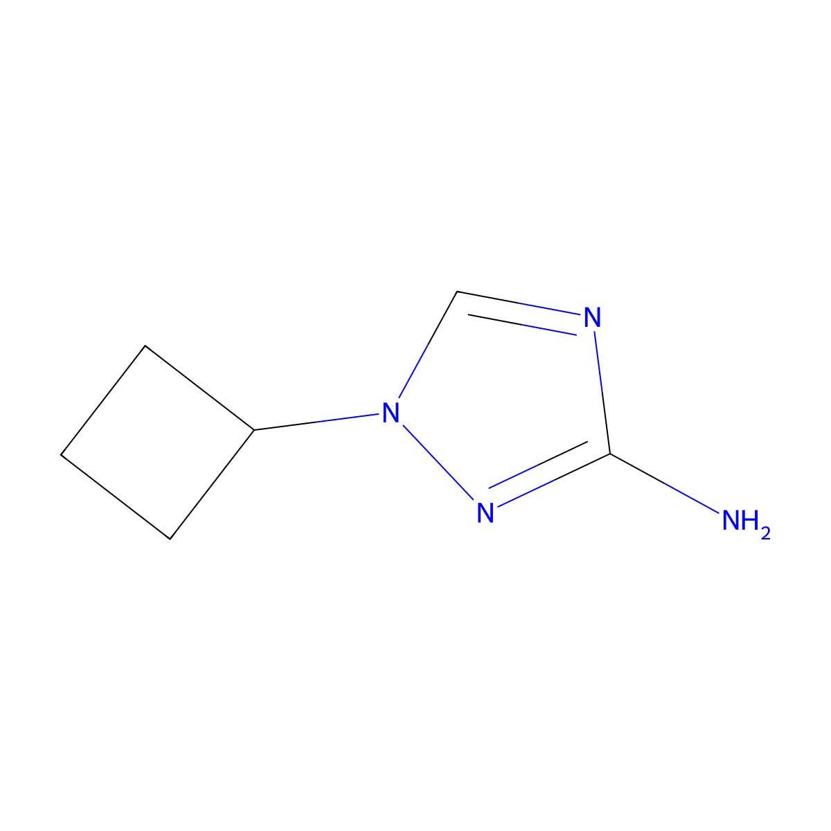 1-Cyclobutyl-1H-1,2,4-triazol-3-amine molecular structure, CAS 1799427-32-9