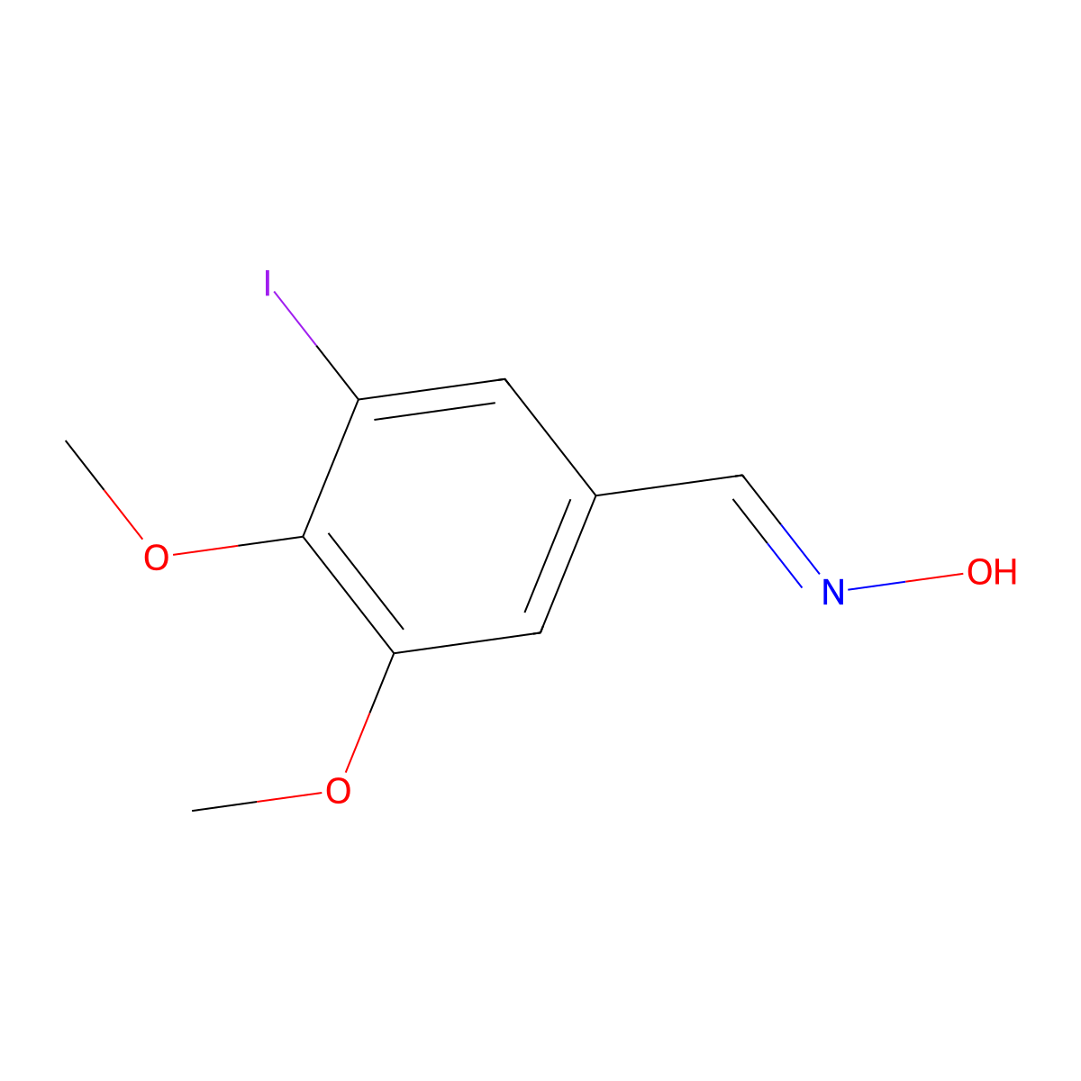 3-Iodo-4,5-dimethoxybenzaldehyde oxime molecular structure, CAS 179943-12-5