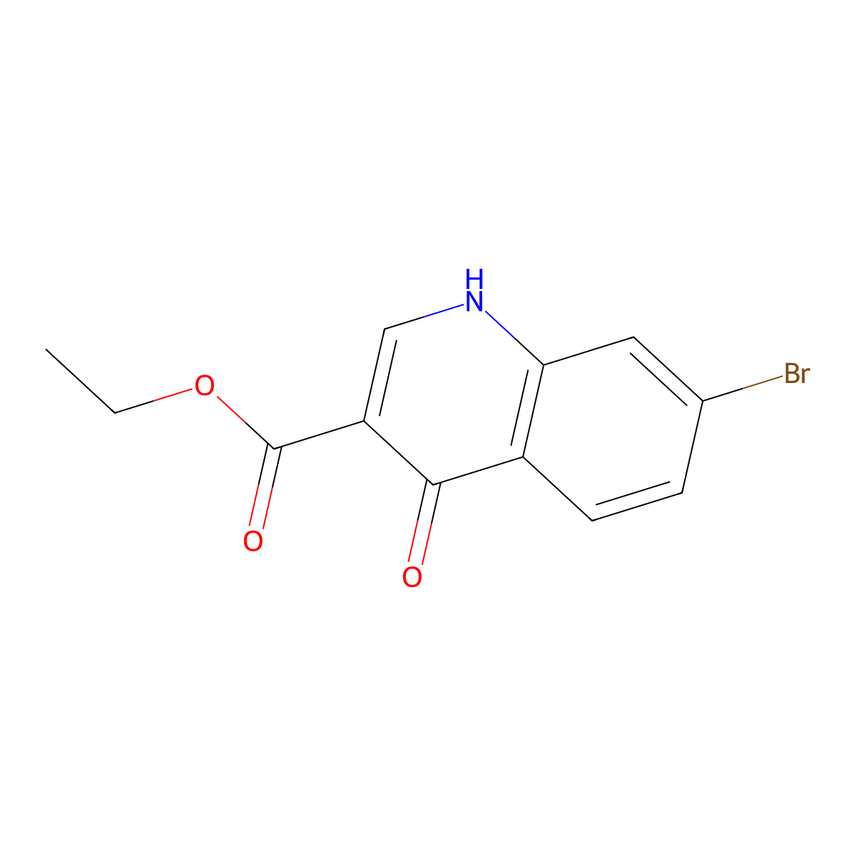Ethyl 7-bromo-4-hydroxyquinoline-3-carboxylate molecular structure, CAS 179943-57-8