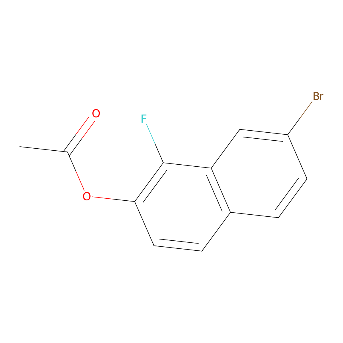 7-Bromo-1-fluoronaphthalen-2-yl acetate molecular structure, CAS 1799434-50-6