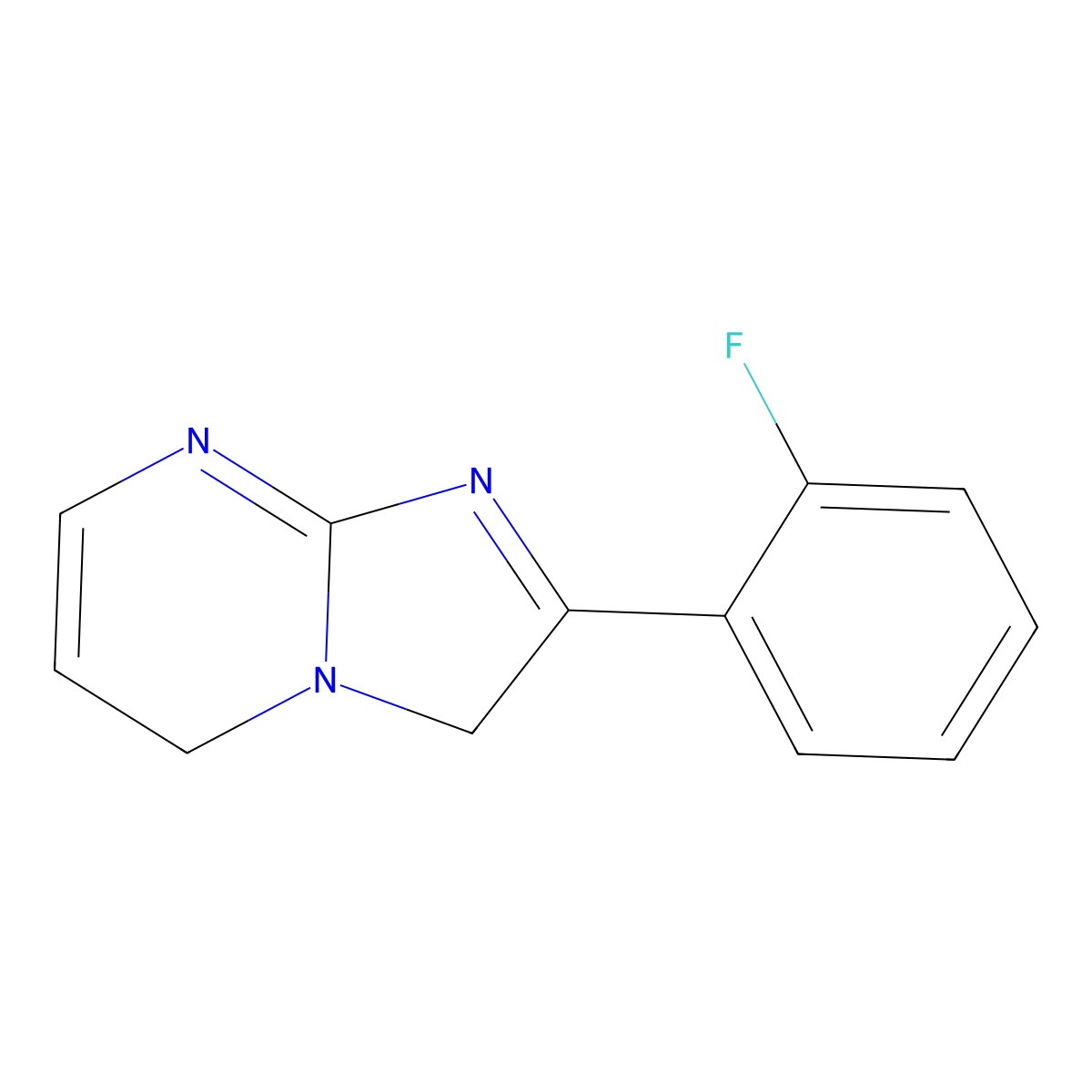 2-(2-Fluorophenyl)-3,5-dihydroimidazo[1,2-a]pyrimidine molecular structure, CAS 1799434-57-3