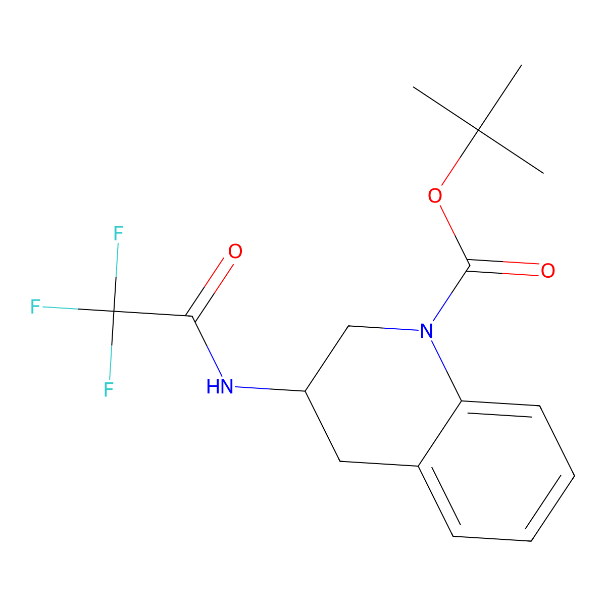tert-Butyl 3-(2,2,2-trifluoroacetamido)-3,4-dihydroquinoline-1(2H)-carboxylate molecular structure, CAS 1799434-58-4