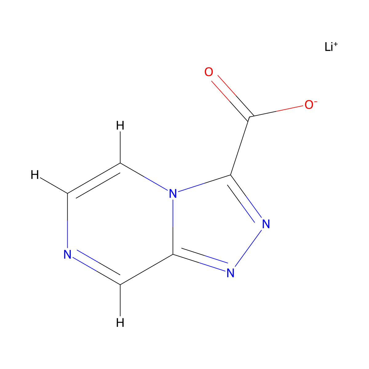 Lithium(1+) [1,2,4]triazolo[4,3-a]pyrazine-3-carboxylate molecular structure, CAS 1799434-66-4