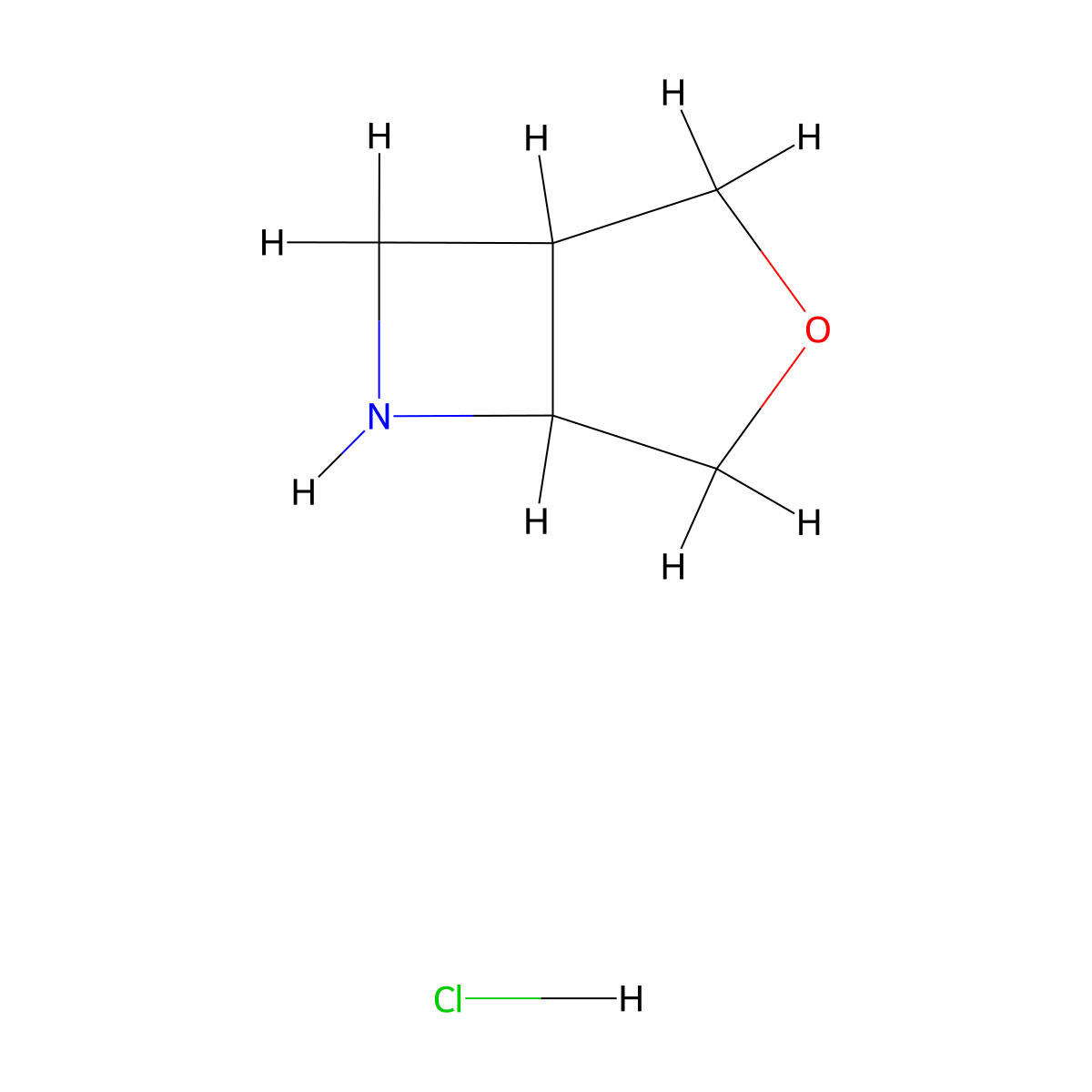 3-Oxa-6-azabicyclo[3.2.0]heptane hydrochloride molecular structure, CAS 1799439-02-3
