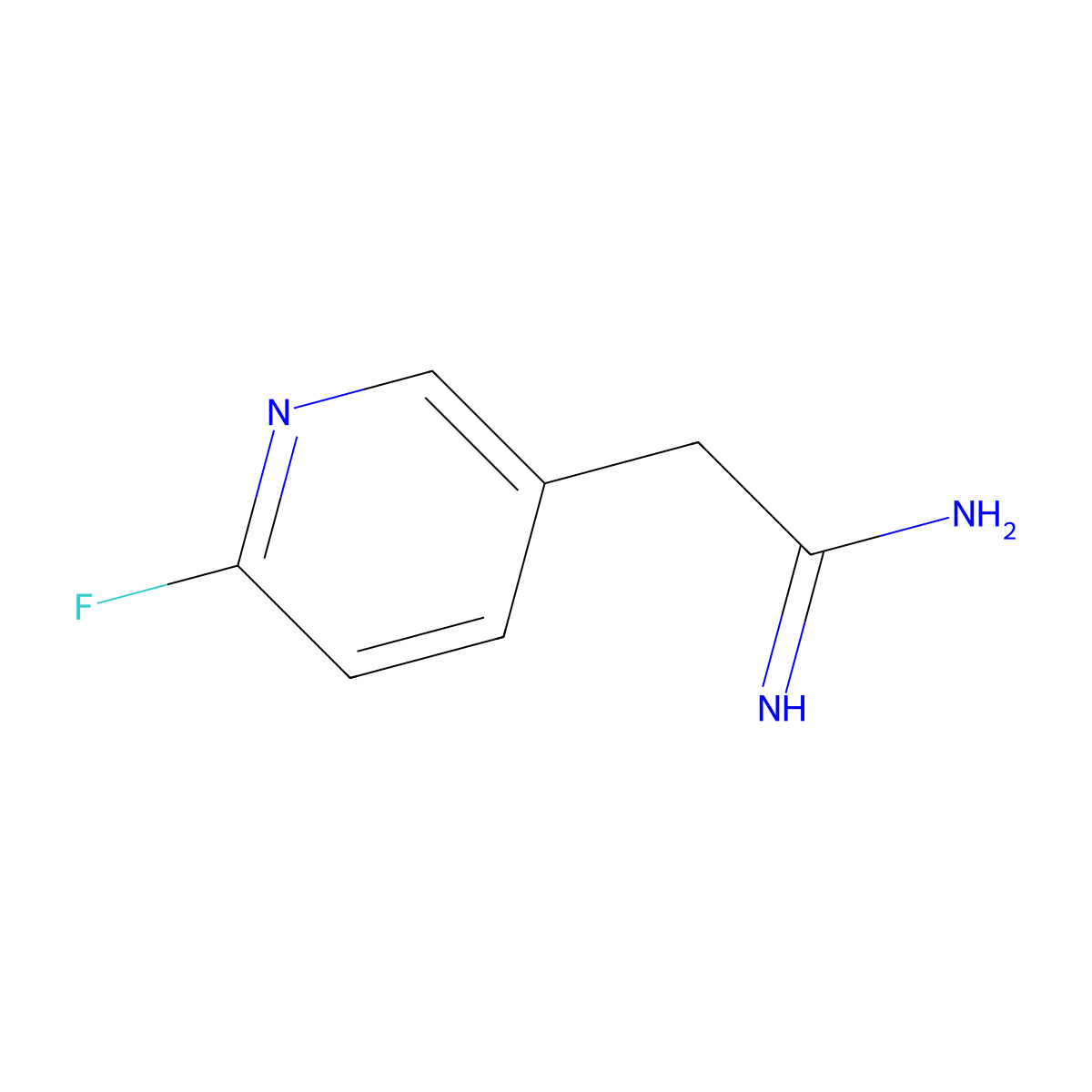 2-(6-Fluoropyridin-3-yl)acetimidamide molecular structure, CAS 1799439-09-0