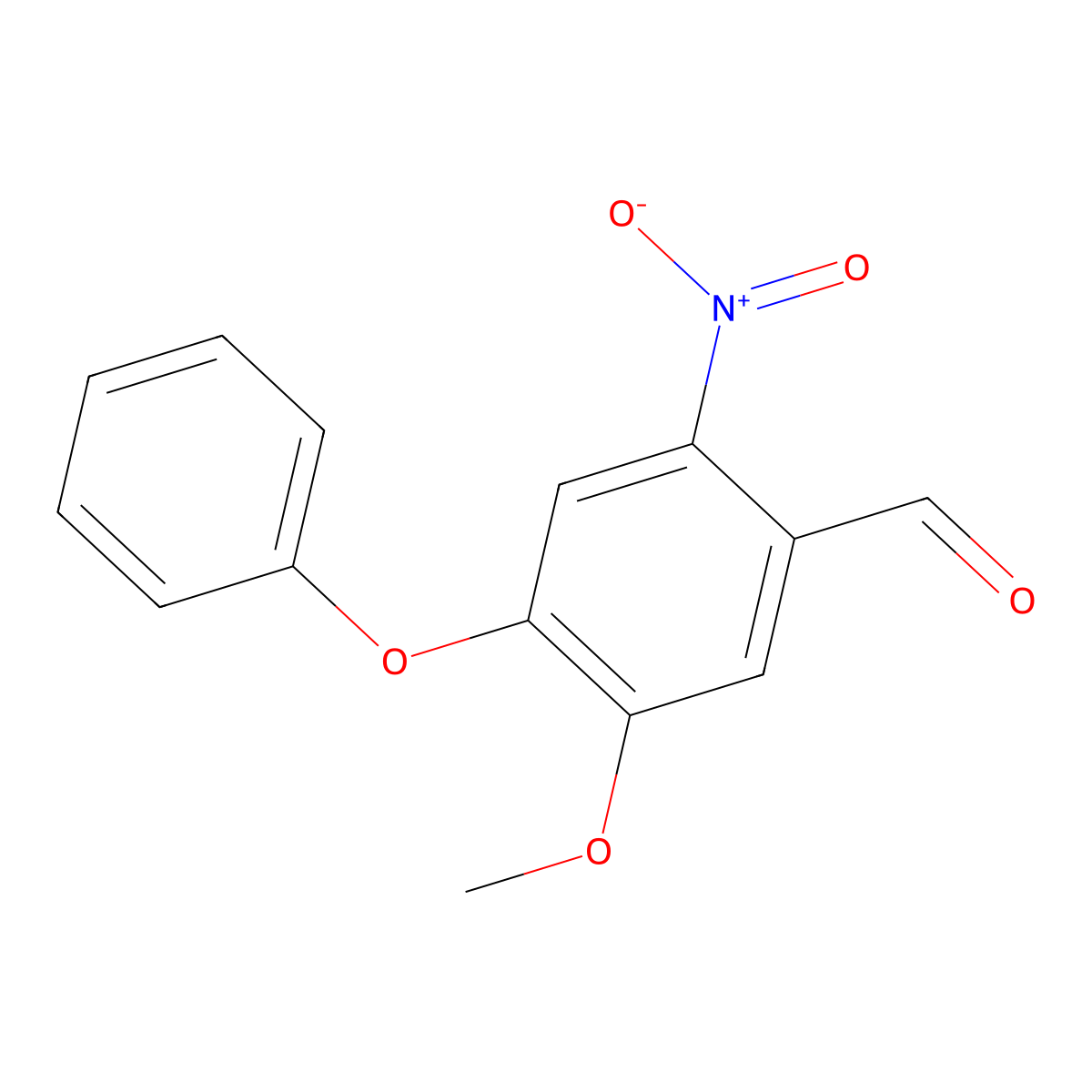 5-Methoxy-2-nitro-4-phenoxybenzaldehyde molecular structure, CAS 1799439-10-3