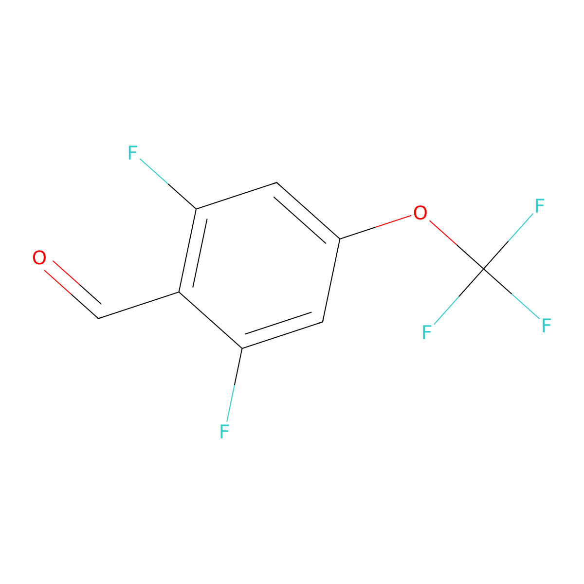 2,6-Difluoro-4-(trifluoromethoxy)benzaldehyde molecular structure, CAS 1799439-11-4