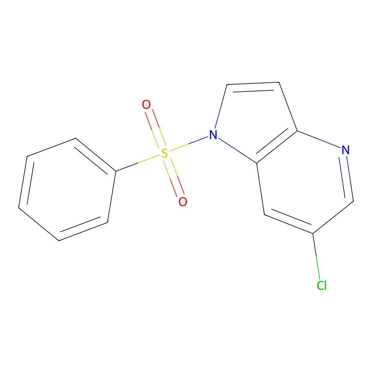 6-Chloro-1-(phenylsulfonyl)-1H-pyrrolo[3,2-b]pyridine molecular structure, CAS 1799439-13-6