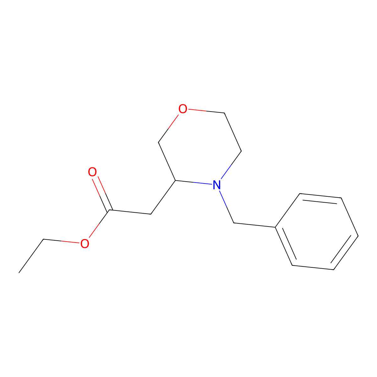 (S)-Ethyl 2-(4-benzylmorpholin-3-yl)acetate molecular structure, CAS 1799439-16-9