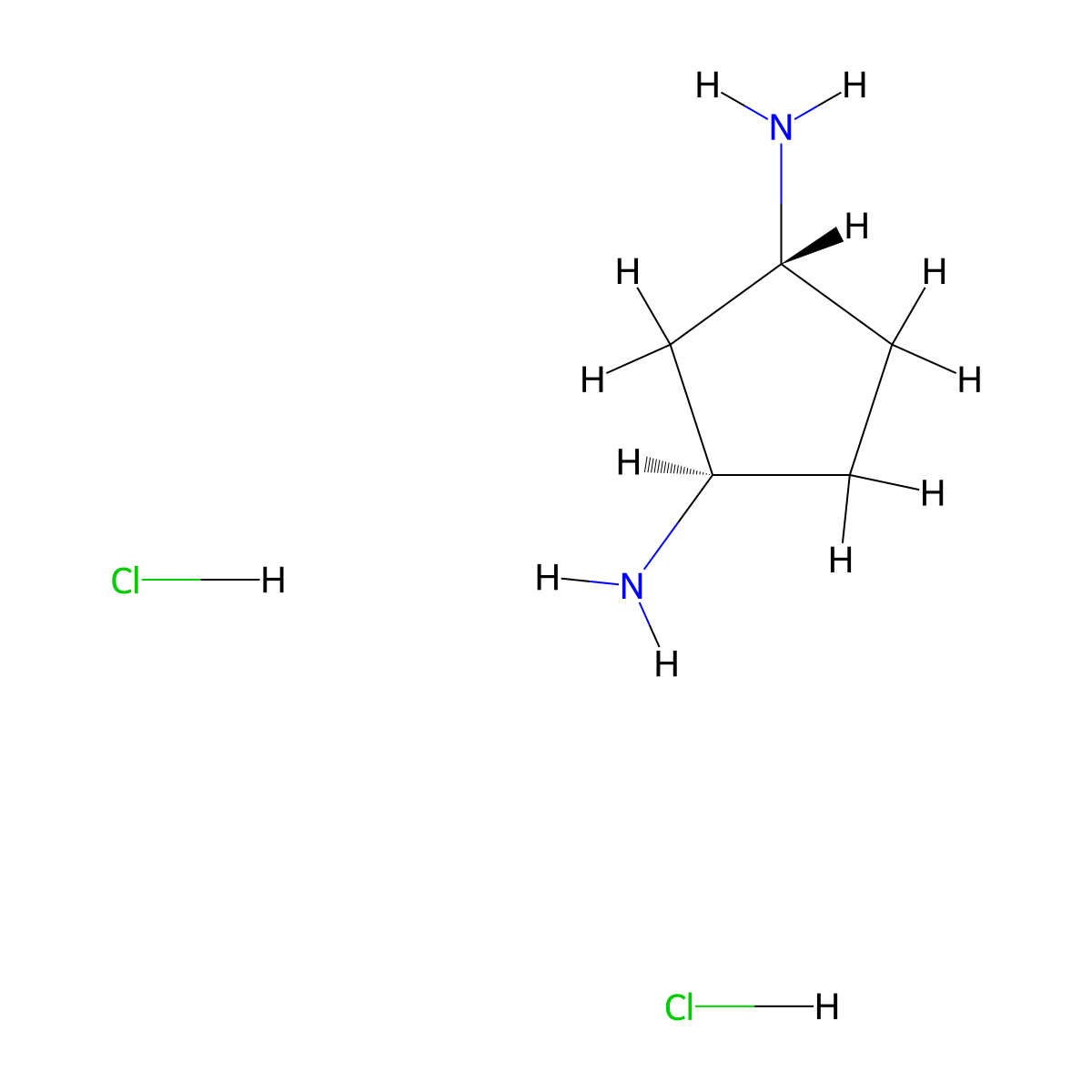 trans-Cyclopentane-1,3-diamine dihydrochloride molecular structure, CAS 1799439-22-7