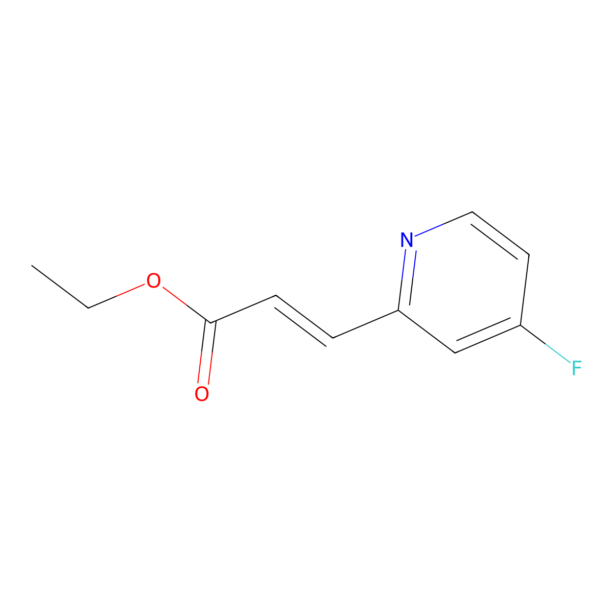 (E)-Ethyl 3-(4-fluoropyridin-2-yl)acrylate molecular structure, CAS 1799442-81-1