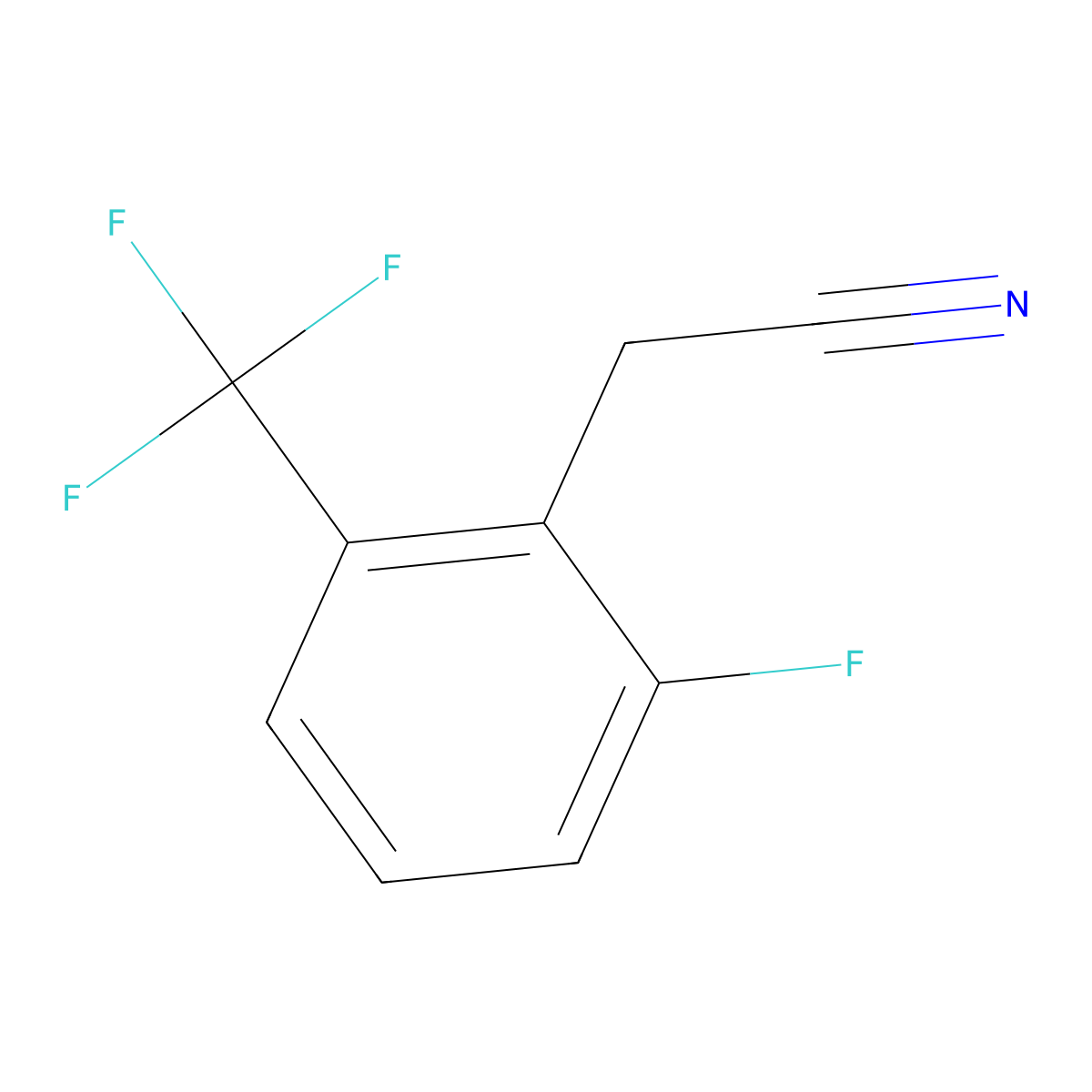 2-Fluoro-6-(trifluoromethyl)phenylacetonitrile molecular structure, CAS 179946-34-0