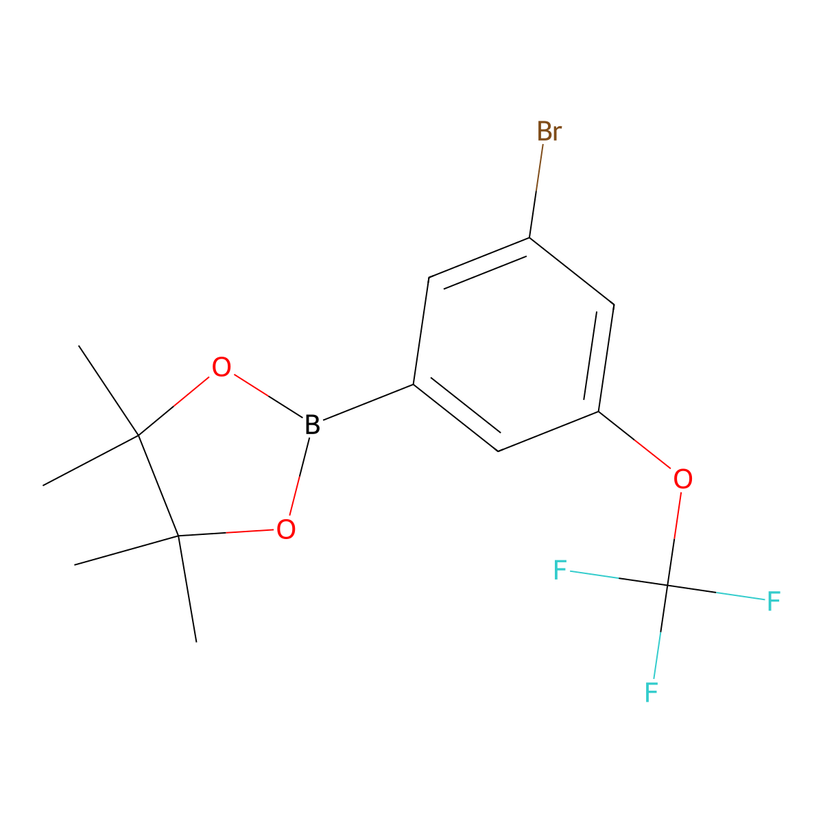 3-Bromo-5-(trifluoromethoxy)phenylboronic acid pinacol ester molecular structure, CAS 1799485-18-9