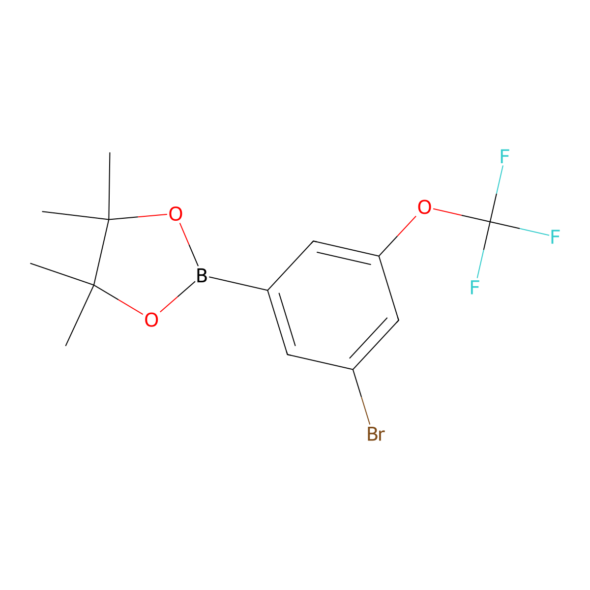 3-Bromo-5-(trifluoromethoxy)phenylboronic acid pinacol ester molecular structure, CAS 1799485-18-9