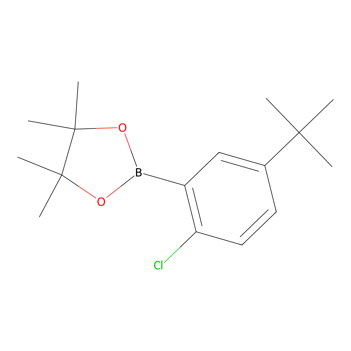 2-(5-(Tert-butyl)-2-chlorophenyl)-4,4,5,5-tetramethyl-1,3,2-dioxaborolane molecular structure, CAS 1799485-23-6