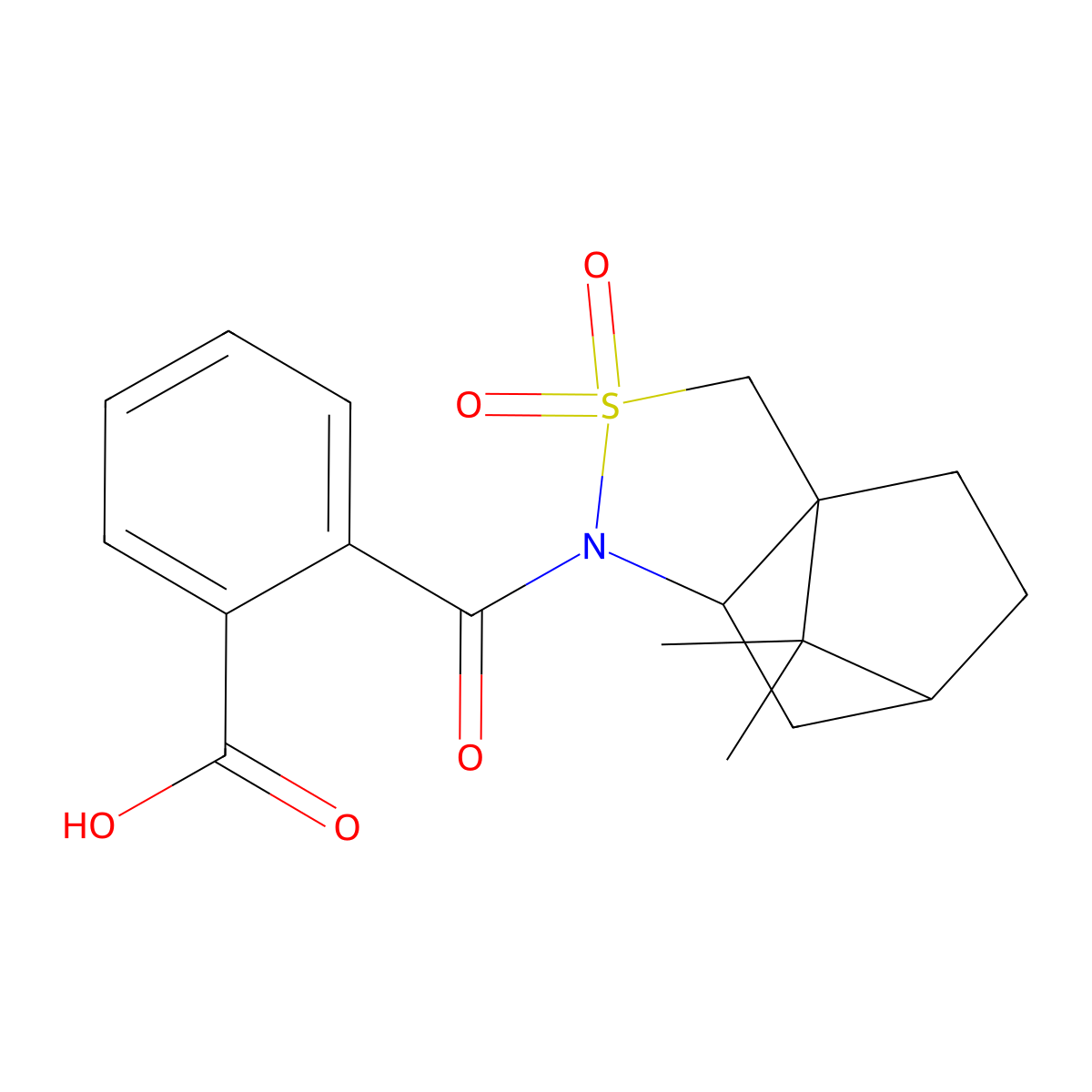 N-(2-Carboxybenzoyl)-(-)-10,2-camphorsultam molecular structure, CAS 179950-32-4