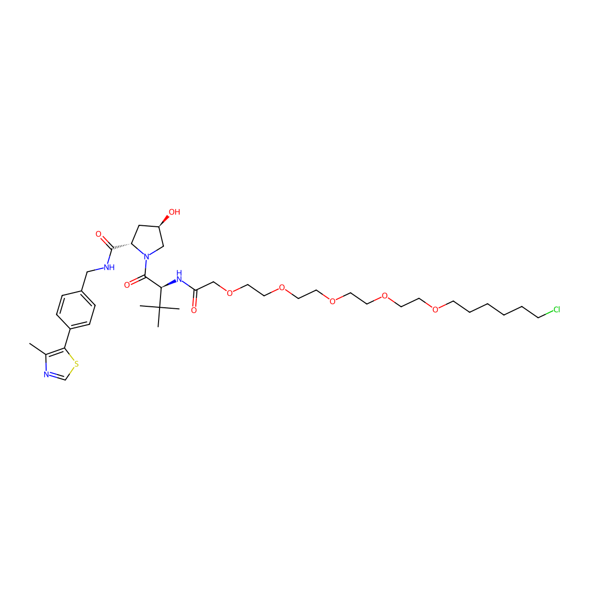 VH032-PEG5-C6-Cl molecular structure, CAS 1799506-06-1