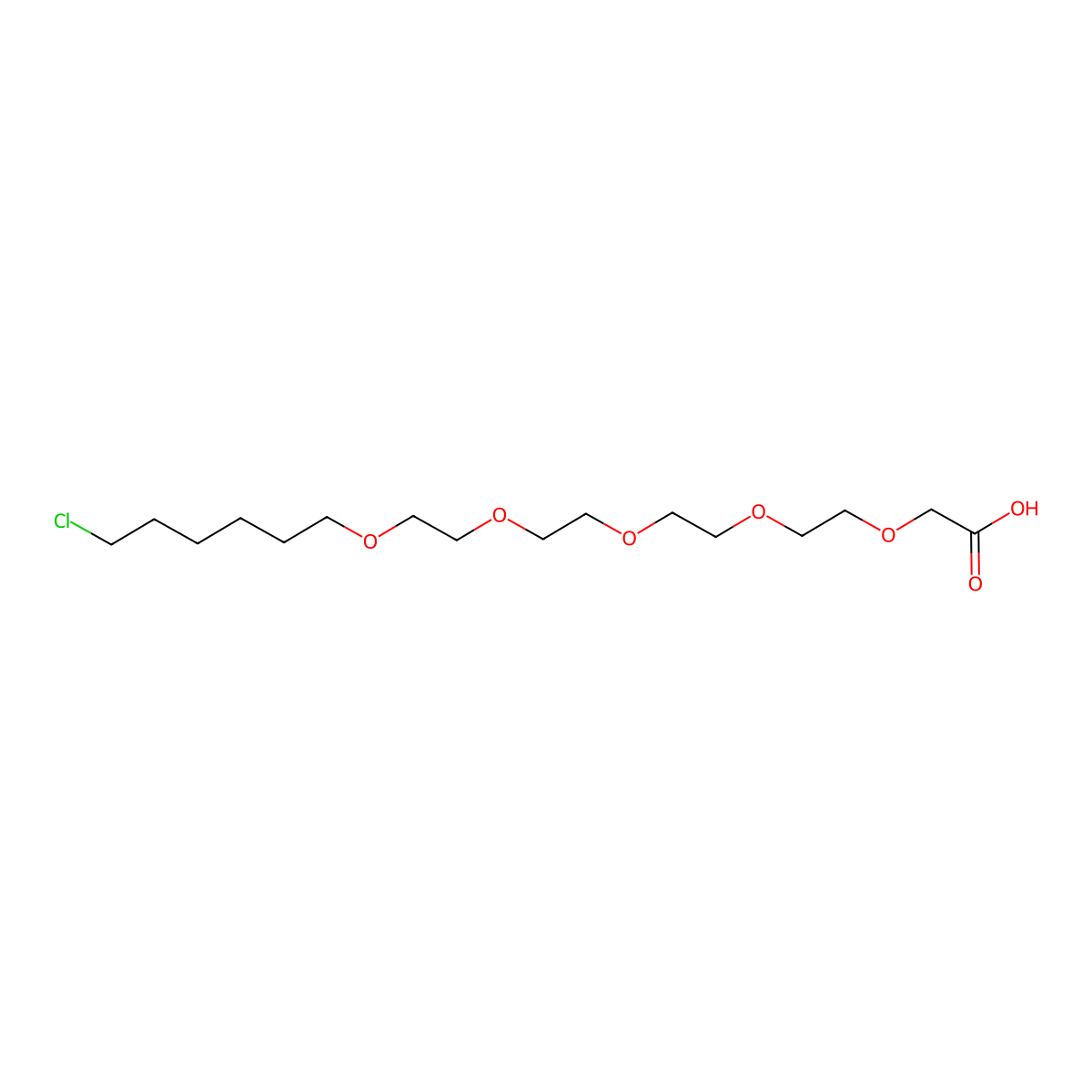 Cl-C6-PEG4-O-CH2COOH molecular structure, CAS 1799506-30-1