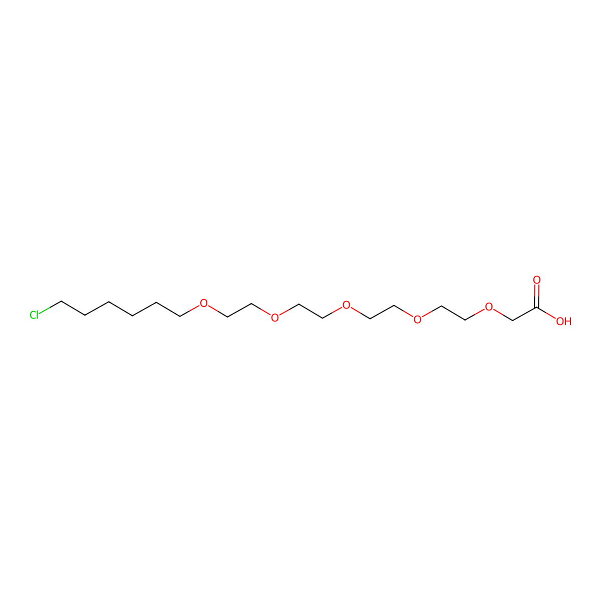 Cl-C6-PEG4-O-CH2COOH molecular structure, CAS 1799506-30-1