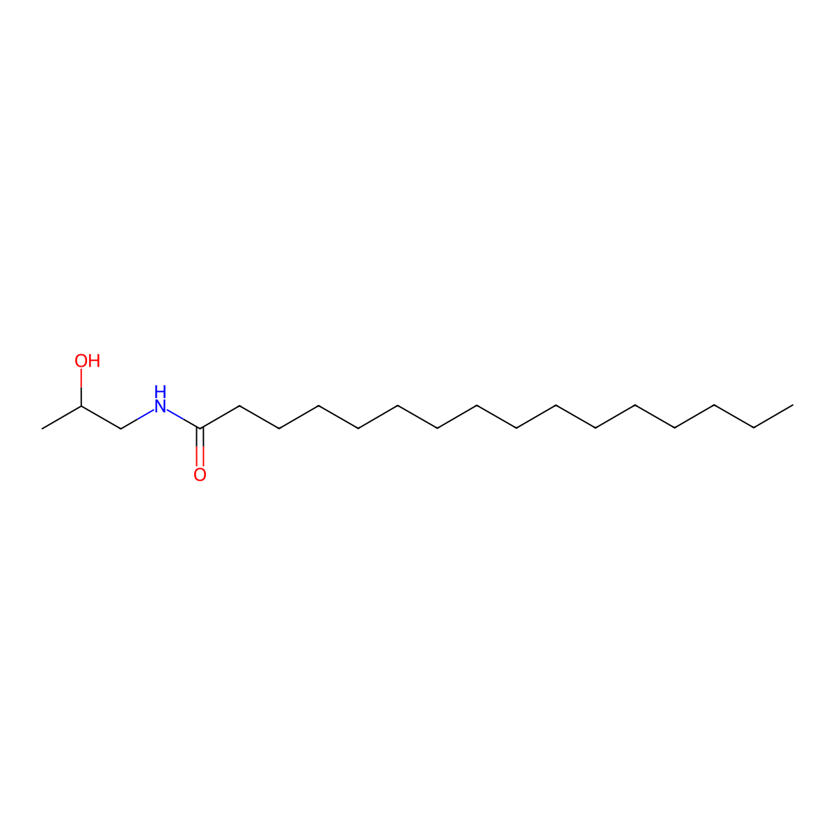 Palmitic monoisopropanolamide, (R)- molecular structure, CAS 179951-56-5