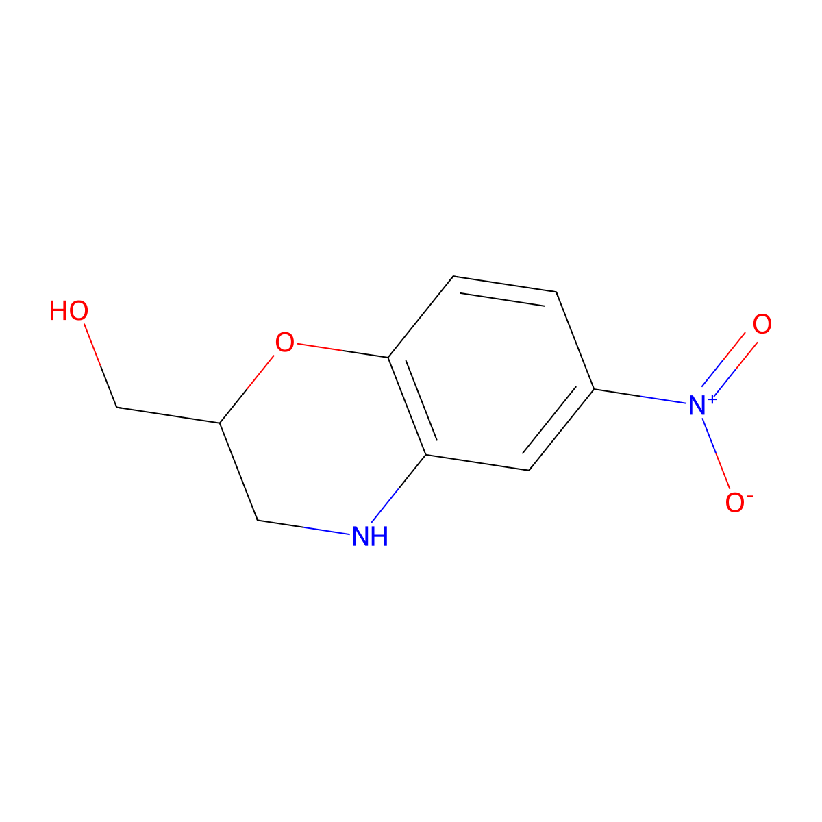 [(2R)-6-nitro-3,4-dihydro-2H-1,4-benzoxazin-2-yl]methanol molecular structure, CAS 1799541-28-8
