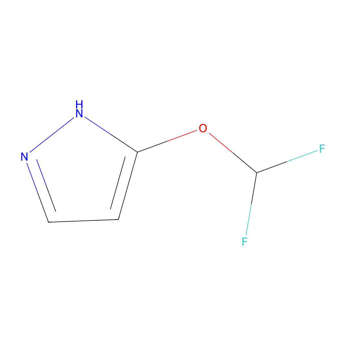 3-(Difluoromethoxy)-1H-pyrazole molecular structure, CAS 1799541-57-3